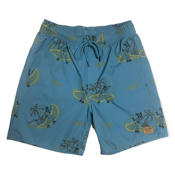 Brixton Other - Brixton Mfg Co Men's Tropical Blue & Yellow Swim Trunks Board Shorts Size S